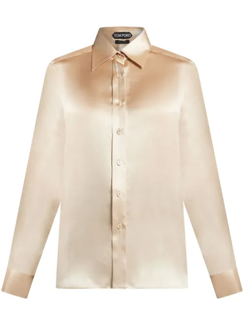 TOM FORD camisa de seda manga larga