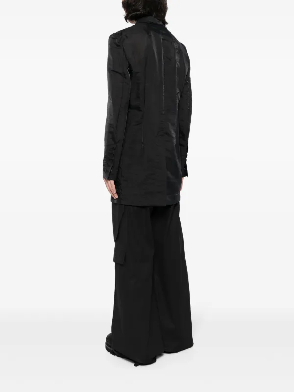 Rick Owens silk-blend single-breasted Blazer | Black | FARFETCH