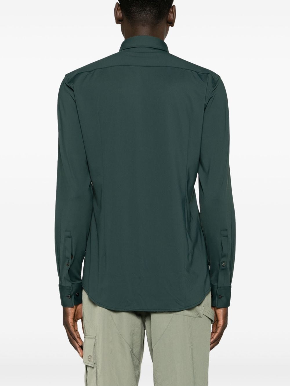 Shop Hugo Long-sleeve Jersey Shirt In Grün