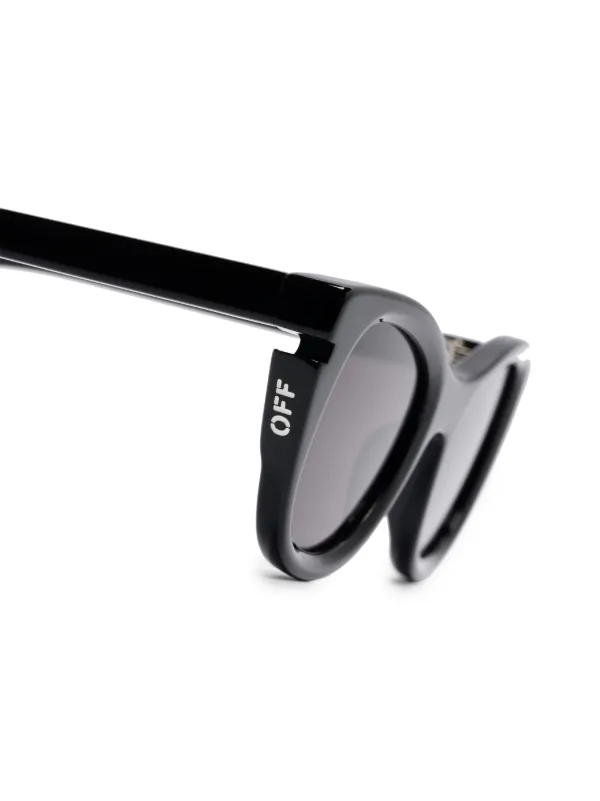 Off-White Black Cateye Sunglasses Off-White Edvard Dark Grey Cat Eye Ladies Sunglasses OERI045  main image 4