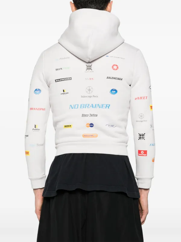 Balenciaga off white hoodie shop