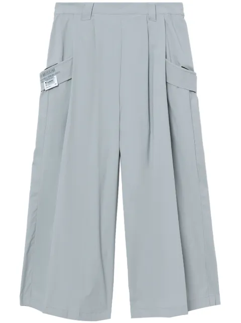 Musium Div. pantalones palazzo con aplique del logo