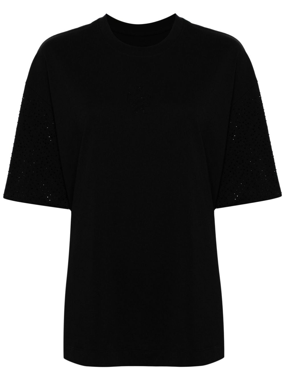 Jnby Stud-embellished Cotton T-shirt In Black