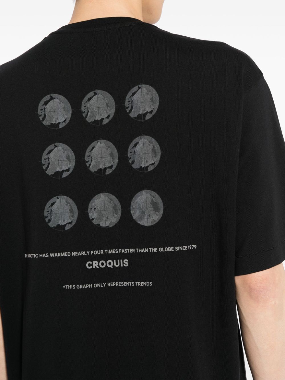 Shop Croquis Logo-print Cotton T-shirt In Black