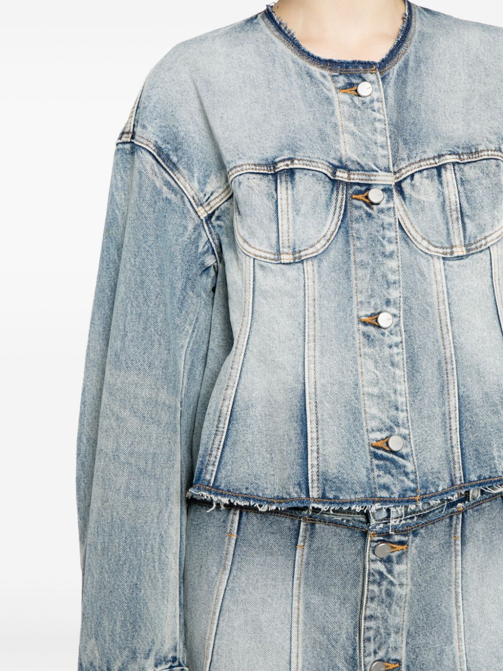 JNBY raw-hem denim jacket Women