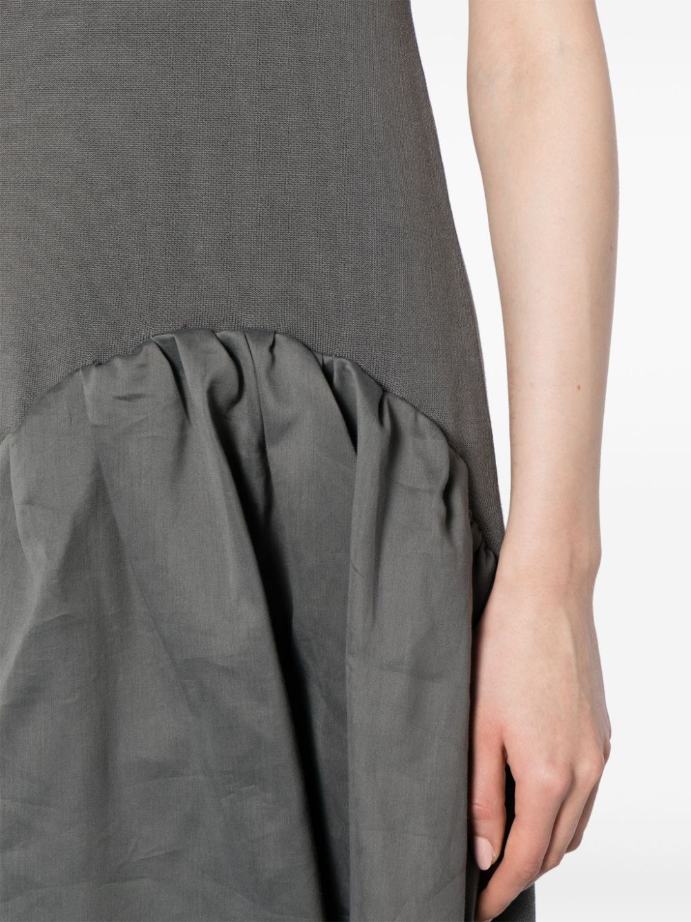 Shop Jnby Asymmetric Sleeveless Dress In Grey