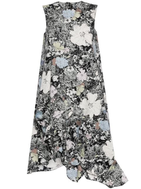 JNBY floral-print cotton midi dress