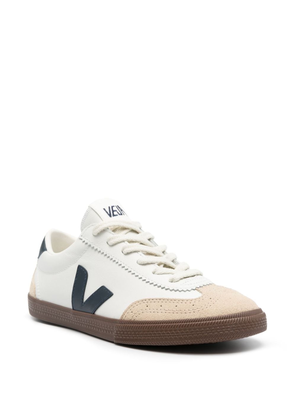 Shop Veja Volley Panelled Sneakers In White