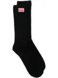 Kenzo logo-patch ribbed socks - Black