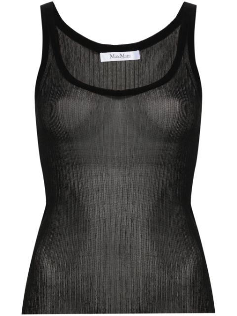 Max Mara semi-sheer fine-ribbed top Women