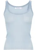 Max Mara semi-sheer fine-ribbed top - Blue