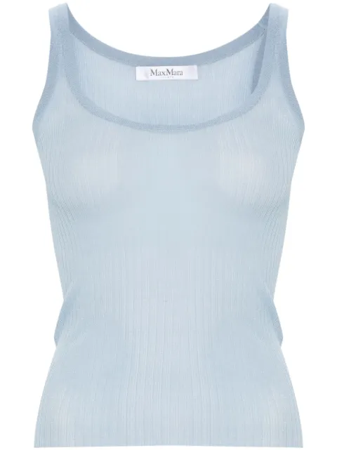 Max Mara semi-sheer fine-ribbed top