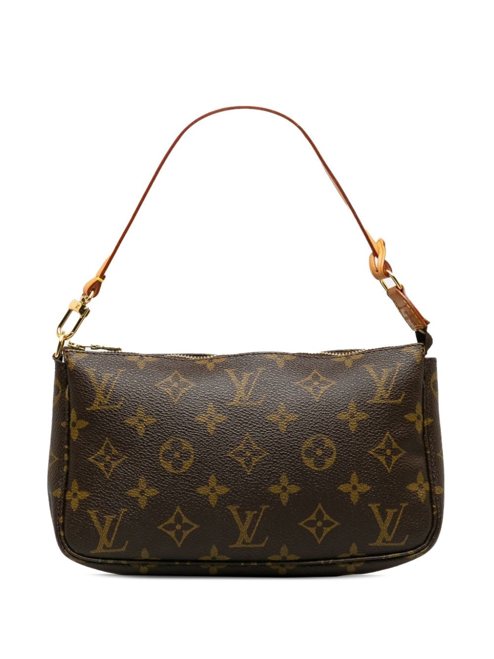 Pre-owned Louis Vuitton 2001 Pochette Accessoires Clutch Bag In Brown