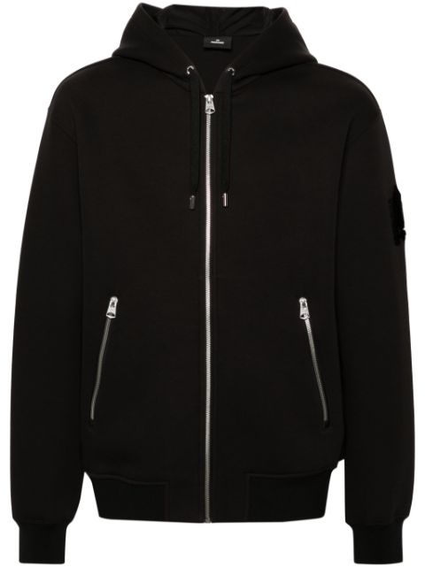 Mackage logo-flocked zip-up hoodie