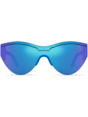 Balenciaga Eyewear Xpander cat-eye Frame Sunglasses | Blue | FARFETCH