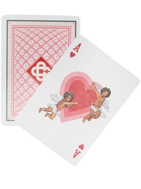Casablanca monogram-print playing cards
