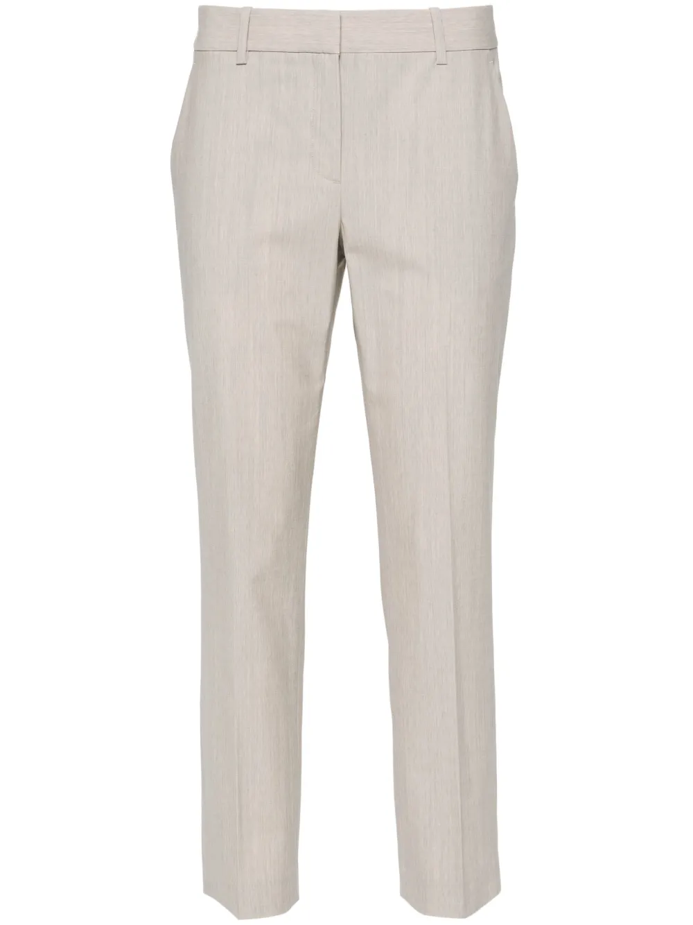 mélange tapered trousers