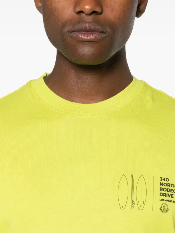 Moncler surfboard-print Cotton T-shirt | Green | FARFETCH