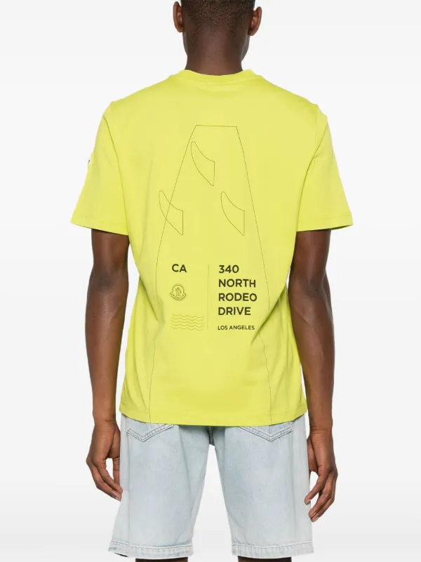 Moncler surfboard-print Cotton T-shirt | Green | FARFETCH