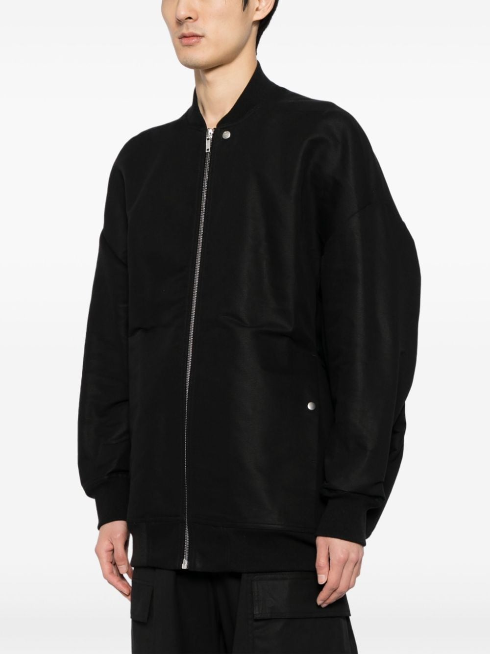 Shop Rick Owens Zip-up Bomber Jacket In Black