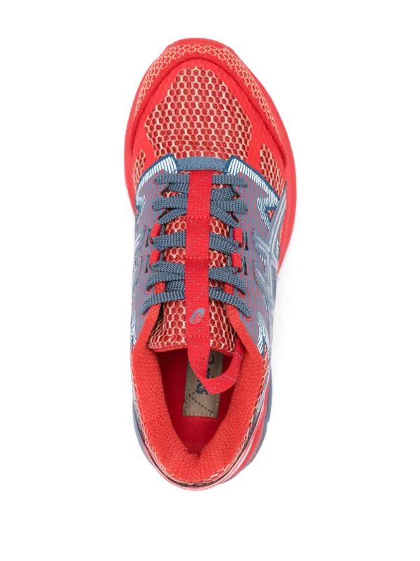 【送料&関税込】Asics us4-s Gel-terrain Sneakers Asics - SNEAKERS US4-S GEL-TERRAIN CLASSIC RED ET WOOD CREPE