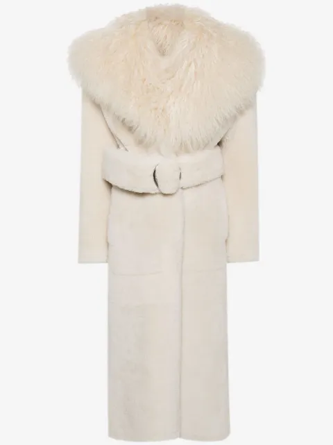 Jacquemus manteau long en mouton retourné