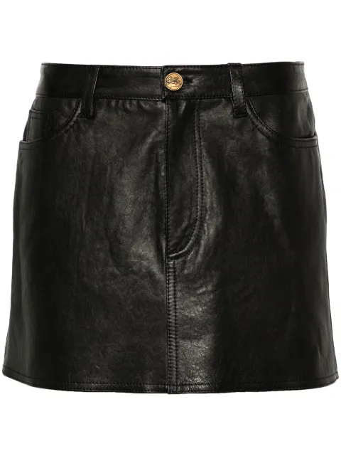 ETRO low-rise leather miniskirt