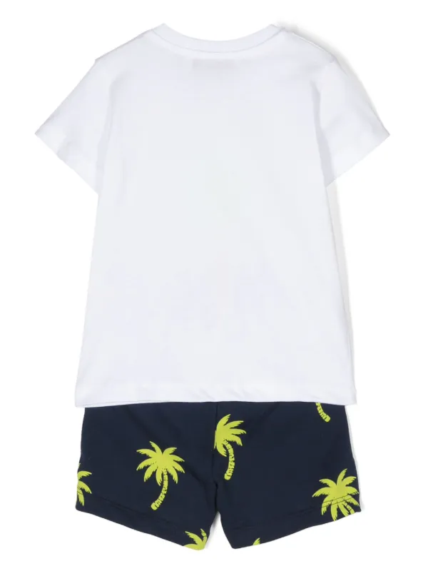 【良品】MSGM ショートパンツ パームツリー 44 MSGM Kids パームツリー ショートパンツ セット | ホワイト