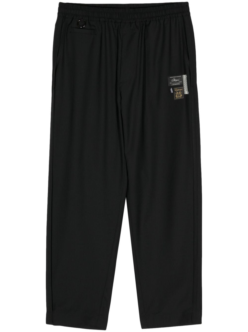 Undercover Logo-appliqué Straight Trousers In Black