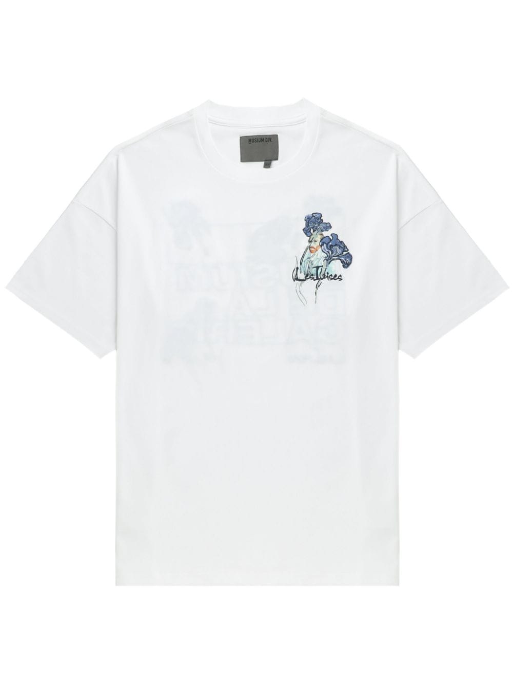 Musium Div. Graphic-print Cotton-blend T-shirt In White