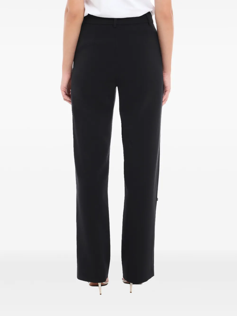 Huishan Zhang Crystal-embellished Tailored Trousers In Black