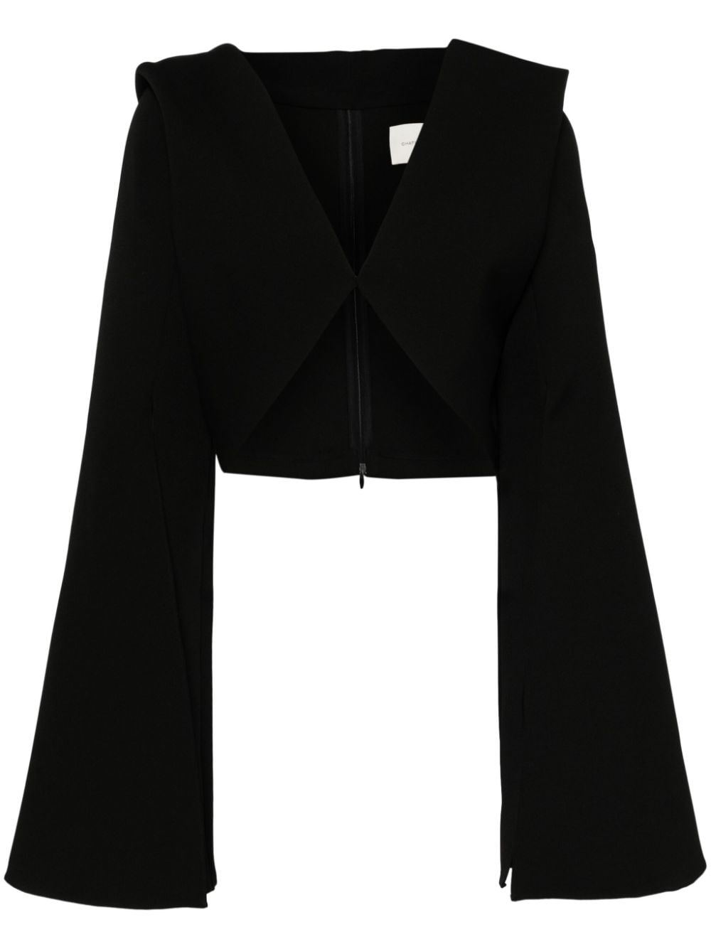 CHATS BY C.DAM hooded cropped shirt - Nero