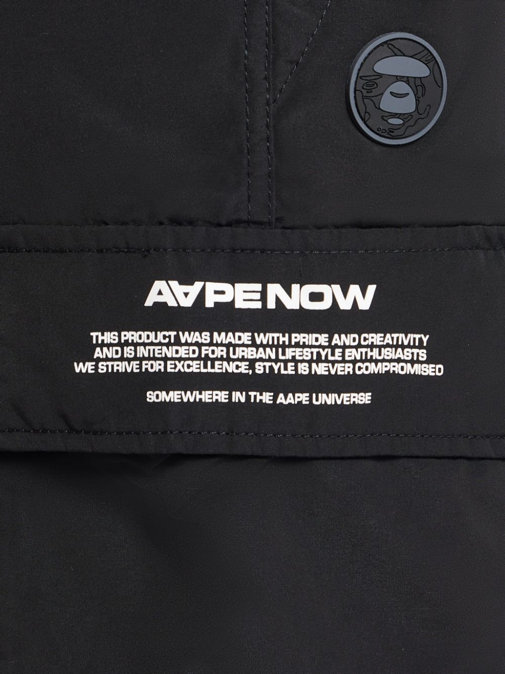 Shop Aape By A Bathing Ape Slogan Print Bermudas In 黑色