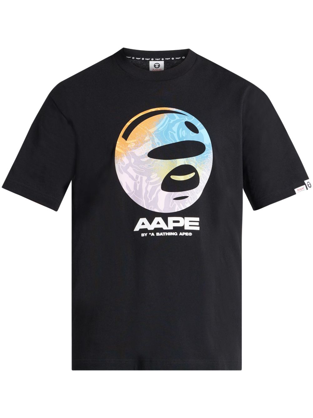 Shop Aape By A Bathing Ape Logo-print T-shirt In Black