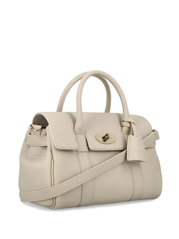 Mulberry Small Bayswater Leather Tote Bag | White | FARFETCH