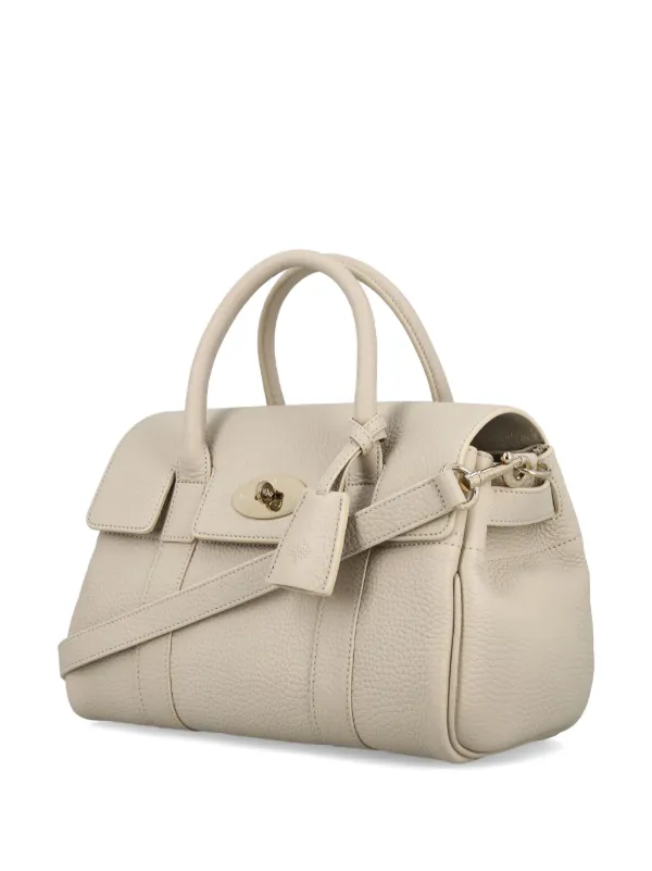 Mulberry Small Bayswater Leather Tote Bag | White | FARFETCH