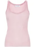 Max Mara semi-sheer fine-ribbed top - Pink