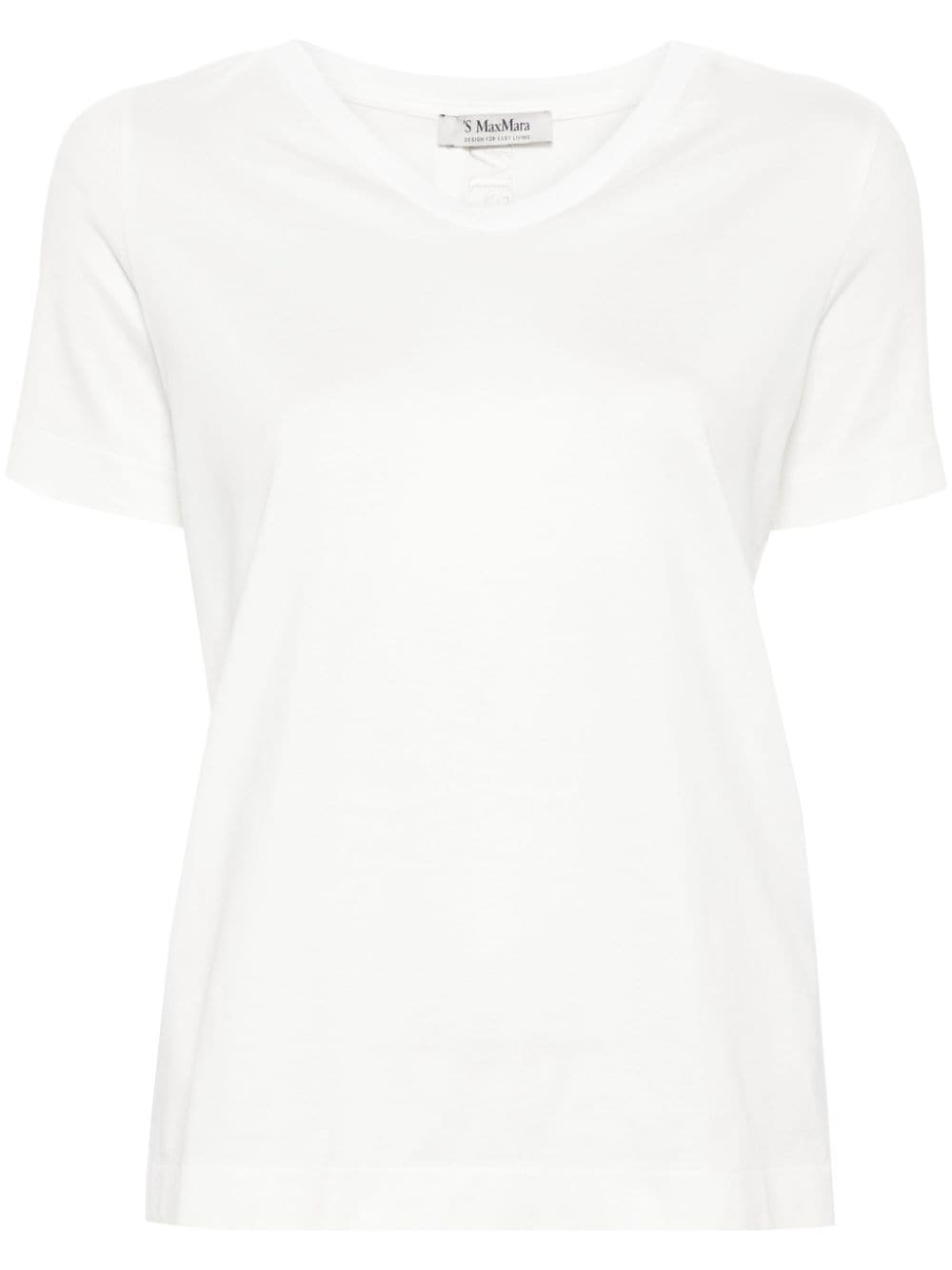's Max Mara Embroidered-logo Cotton T-shirt In White