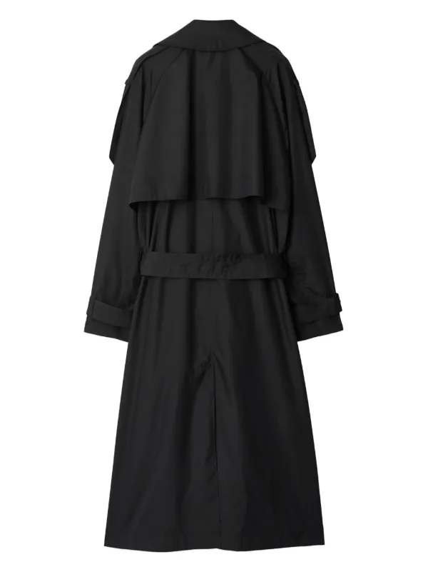 Burberry シルク トレンチコート | ブラック | FARFETCH JP