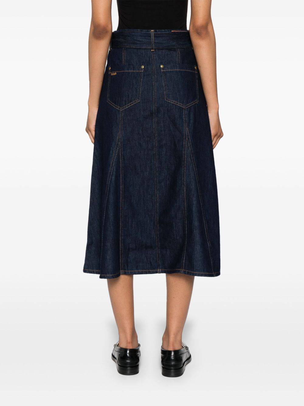 Ba&Sh Denim midi-rok Blauw