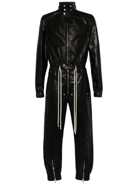 Rick Owens tapered-leg leather jumpsuit