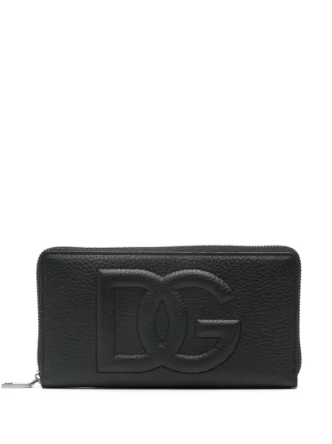 Dolce & Gabbana embossed-logo leather wallet