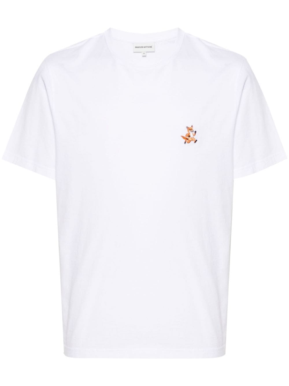 Shop Maison Kitsuné Speedy Fox Cotton T-shirt In 白色