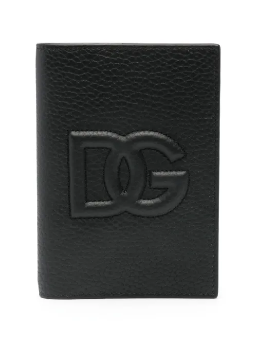 Portefeuille en cuir à logo embossé - Dolce & Gabbana - Modalova