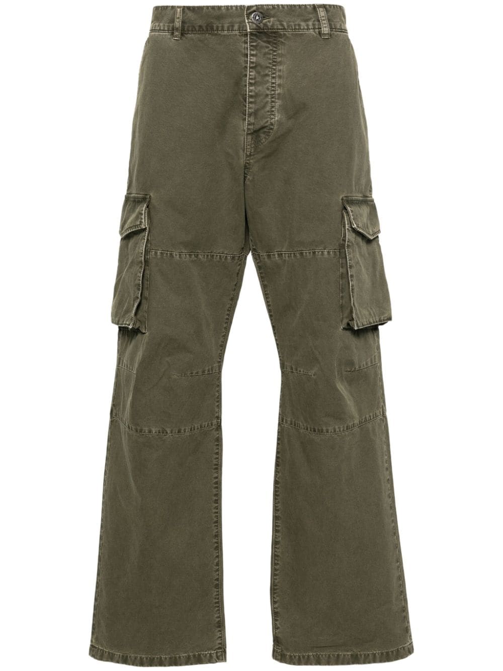 Shop Golden Goose Straight-leg Cargo Trousers In Green