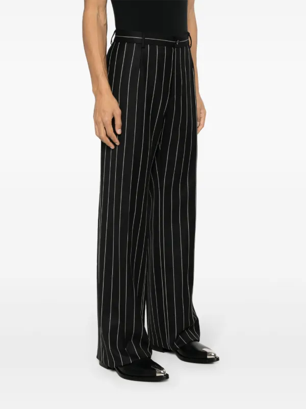 Dolce & Gabbana ストライプ パンツ | ブラック | FARFETCH JP