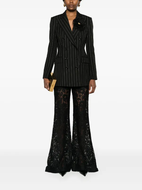 Dolce & Gabbana Pinstripe double-breasted Blazer | Black