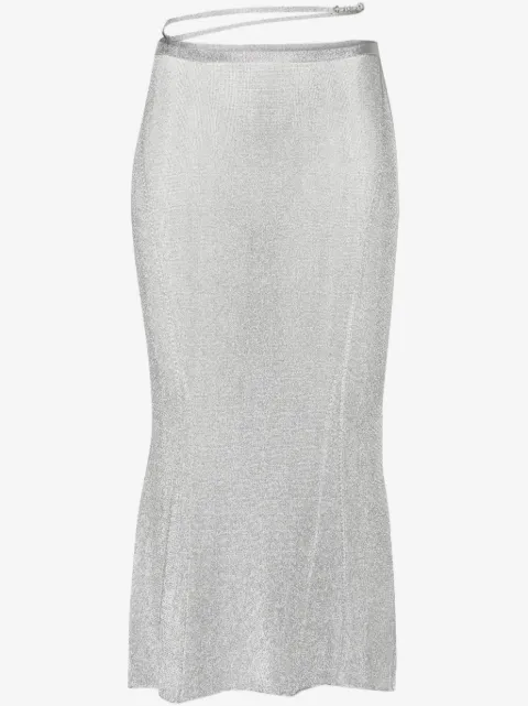 Jacquemus The Brilho lurex midi skirt