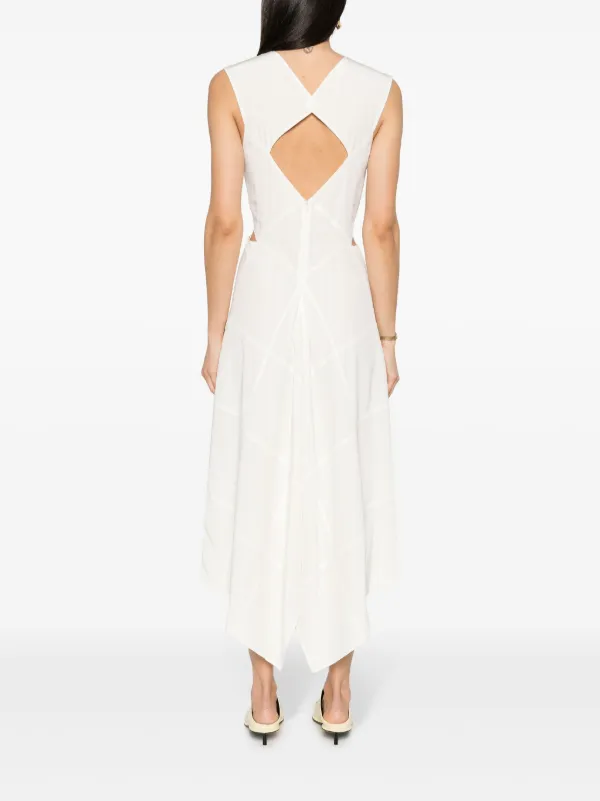 JOSEPH Zijden Jurk Beige FARFETCH NL