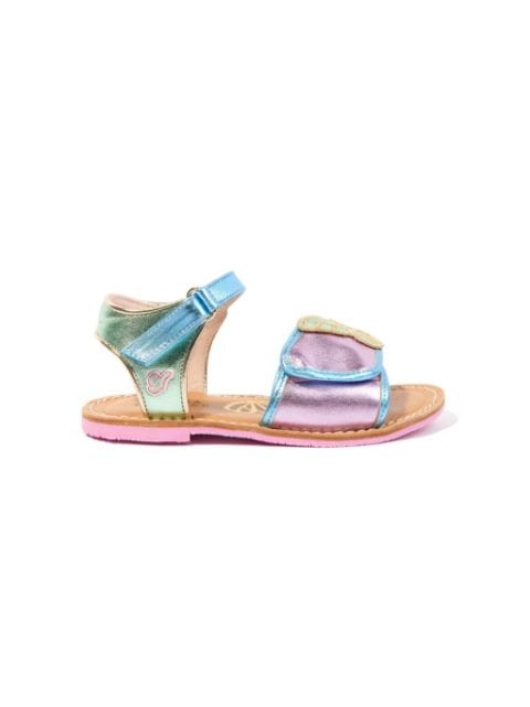 Sophia Webster Mini butterfly metallic sandals